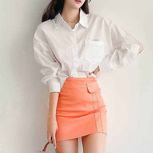 글램디브 츄이츠 시스로 셔츠 투피스 오피스룩 AH1447