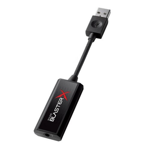 usb사운드카드 크리에이티브 G1 사운드 블라스터 엑스 휴대용 USB 외장 노트북 카드, 1개