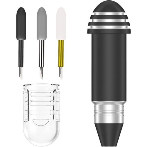 보내요 Kingmu 절삭날 + 하우징 딥 포인트 날 본딩 패브릭 및 프리미엄 파인 개인 맞춤형 공예용 Cricut Maker3와 호환 탐색 Air 23 원블랙, Black