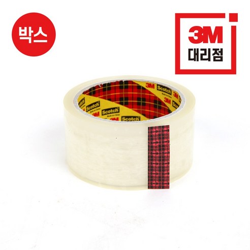 3M 307 아크릴 포장 박스테이프 판매 테이프 박스(50개)판매, 40M 투명, 50개