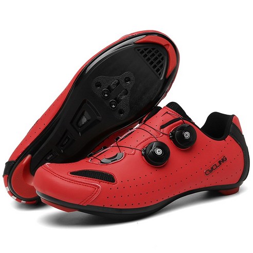DOULIYA 2022 로드용 클릿슈즈 스포츠/레져 자전거 자전거 신발, 37(240mm), 빨간색 도로