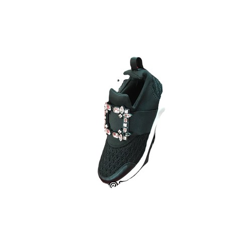 ANKRIC 신발 라인스톤 버클 캐주얼 스니커즈 통기성 화이트 머핀 싱글 신발 두꺼운 바닥 작은 흰색 신발 여성 신발 RV 라인 스톤 스퀘어 버클 스니커즈