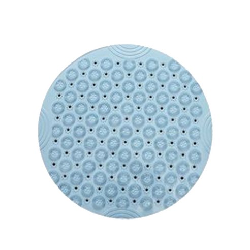 노 브랜드 55cm 미끄럼 방지 라운드 욕실 매트 안전 샤워 목욕 플라스틱 마사지 패드 바닥 배수 흡입 c, 푸른