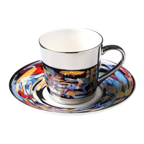 [SW] 거울 반사 커피 잔 유리 차 물 컵 크리 에이 티브 Coffeeware Drinkware, 보라색_201-300ml