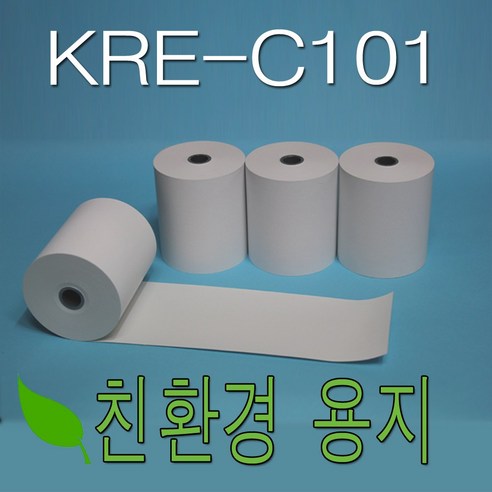 2인치 감열지 KRE-C101 카드 단말기 영수증 용지 종이, 57mm X 30mm 뒷면 약관 100롤