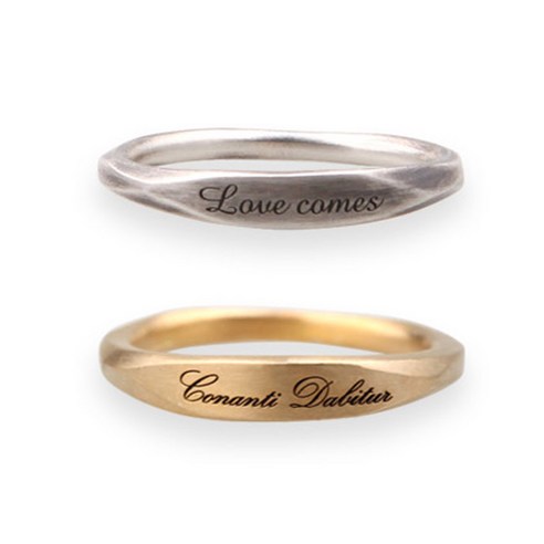 [더 고도][러쉬룸] 주문제작 핸드메이드 힐반지 남자여자 각인이니셜 실버은반지 가족반지 우정링 커플링 커플반지 무광엔틱 레터링반지