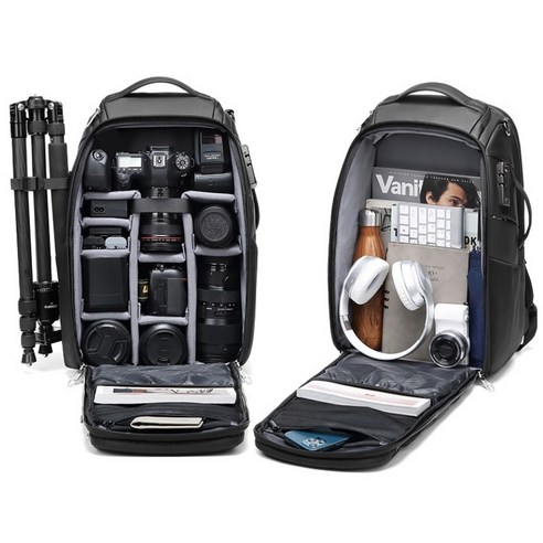 도난 방지 보안, 편안한 휴대, 다양한 저장 옵션을 갖춘 주닉스 ZNS-7717 기내용 전문가용 카메라 배낭가방