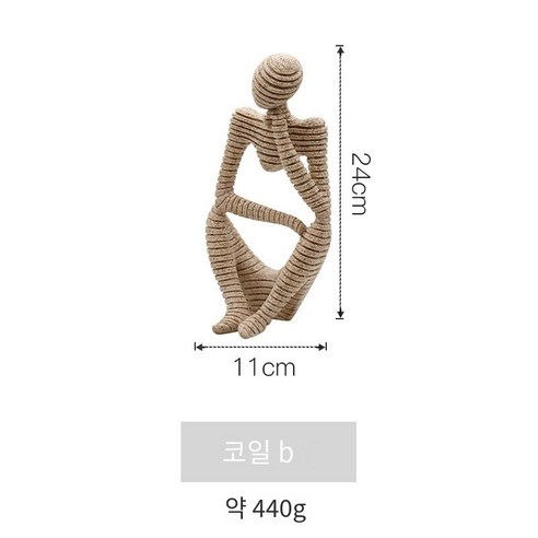 북유럽 크리 에이 티브 홈 장식 맞춤형 실내 거실 사무실 사암 초상화 그림 장식품, A17-Hp51398, 하나