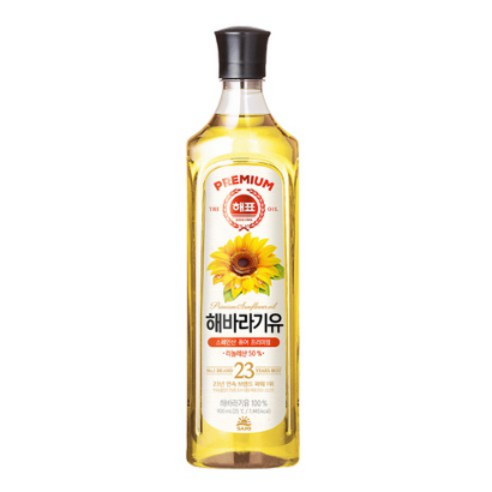 해표 해바라기유, 1개, 900ml