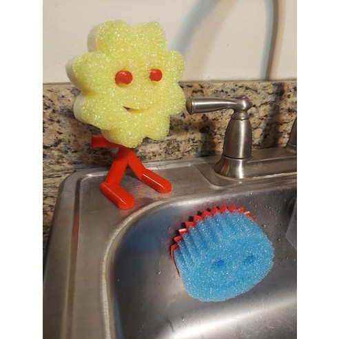 Sponge Holders for Kitchen or Bathroom. Fits Scrub Daddy and Mommy sponges Orange 핫템 잇템, 블루