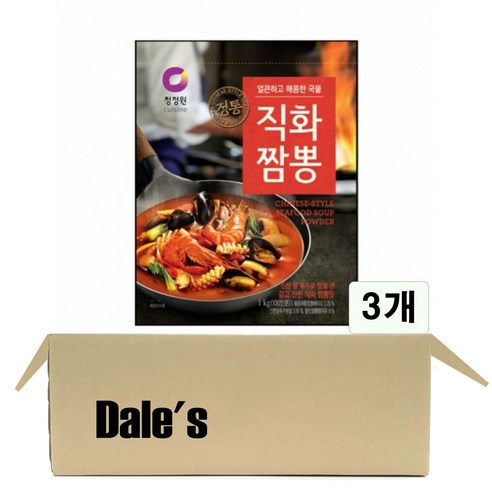 데일즈기획 대상 청정원 직화 짬뽕 1kg, 3개