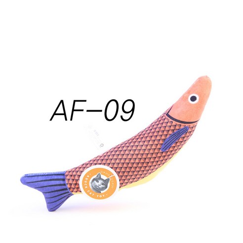 ADUCK 고양이 장난감 물고기 인형, AF-09, 1개