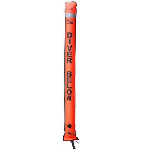 Retemporel KEEP DIVING 1.8M 스쿠버 다이빙 풍선 안전 소시지 신호 튜브 표면 부표 (SMB) 다이버 아래 주황색