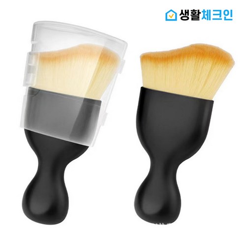 생활체크인 틈새 브러쉬 차량용 세차브러쉬 자동차 청소 솔 실내 송풍구 키보드 먼지털이개, 2개