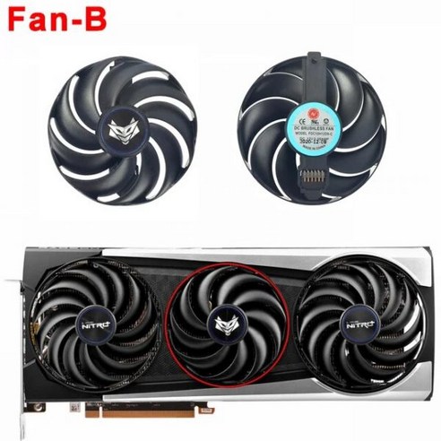 팬 비디오 카드 87MM FDC10H12D9-C 95MM FDC10U12D9-C 사파이어 니트로 + AMD Radeon RX 6700 6800 6900 XT 그래픽 냉각, [01]CHINA, [02]Fan - A