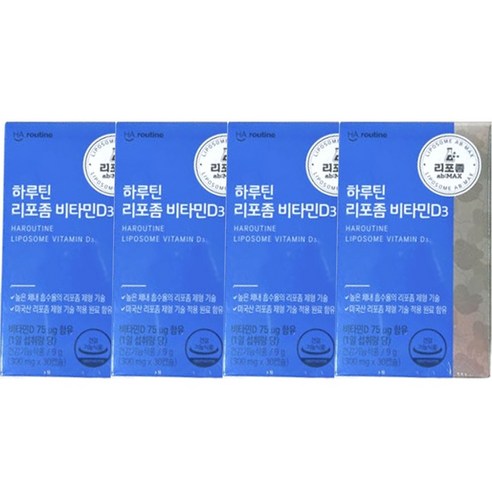 하루틴 리포좀 비타민 D3 3000IU, 4개, 30정