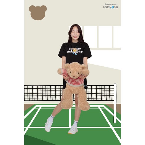 벤데타 테디베어 스포츠 배드민턴 오버핏 티셔츠: 스타일, 편안함, 기능성을 위한 최상의 선택