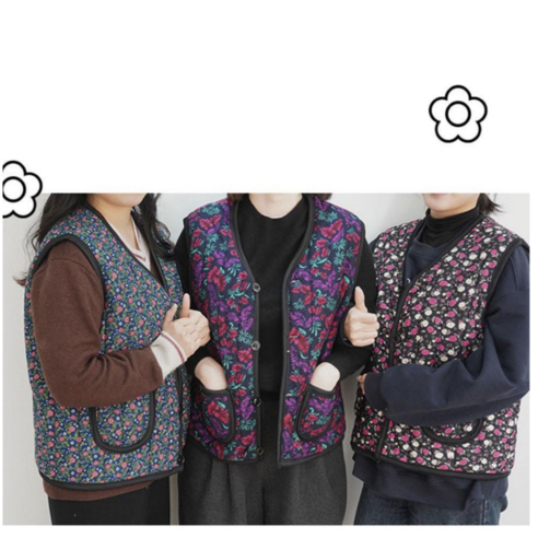 따수워 촌캉스 기모 조끼 + 몸빼바지 세뚜