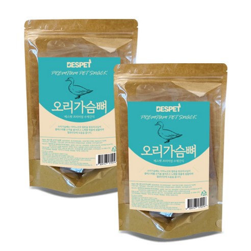 베스펫 프리미엄 수제간식 200g, 오리가슴뼈, 2개