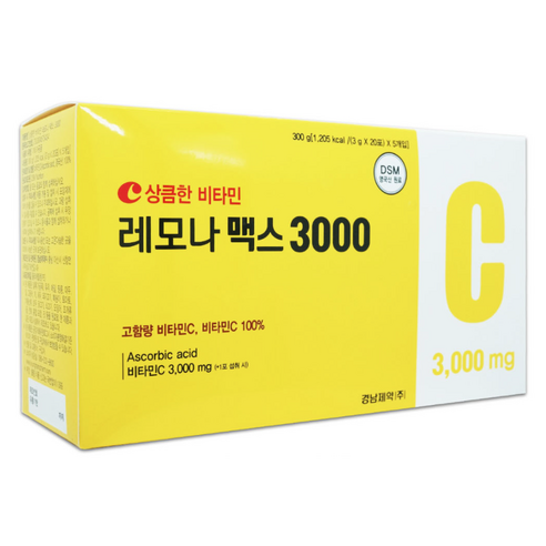 경남 레모나 맥스 3000 (구 아스코르빈산 )100포 영국산 비타민C 3000mg, 100포, 1개