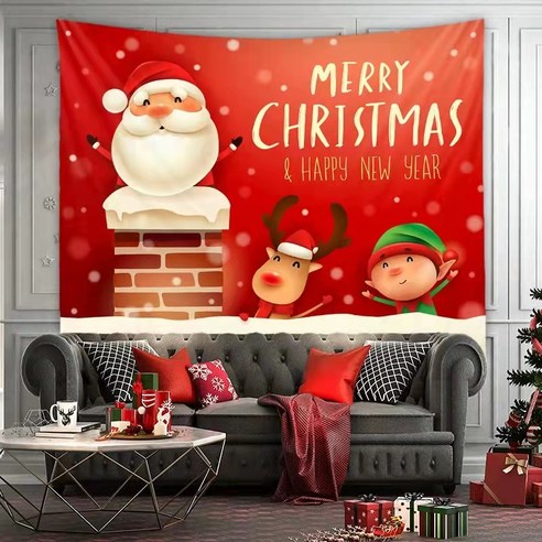크리스마스 트 리 홈 침실 장식 배경 천 벽 걸 이 벽걸이 벽걸이, 스타일3
