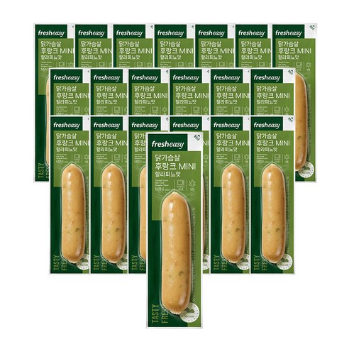 노브랜드 닭가슴살  [프레시지] 닭가슴살 MINI 후랑크 60g 3종 20팩, [프레시지] 할라피뇨