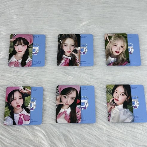 국내 출고 아이브 IVE 미니 6집 Dive 3기 선물 포카 다이브 핑크옷 set 장원영 안유진 LIZ REI LEESEO 앨범굿즈 컬렉션 포토카드 6장