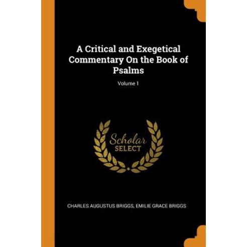 (영문도서) A Critical and Exegetical Commentary On the Book of Psalms; Volume 1 Paperback, Franklin Classics, English, 9780342349968