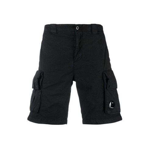 [CP컴퍼니] 시피컴퍼니 남성 트윌 스트레치 카고 쇼츠 팬츠 (블랙) 14CMBE300A
