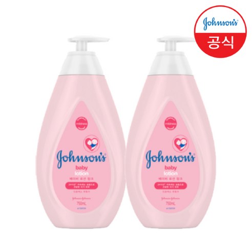 존슨즈 베이비 로션 핑크, 750ml, 2개