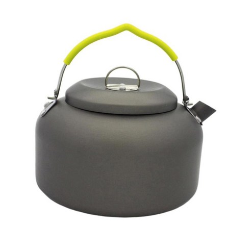 1.3L 휴대용 캠핑 물 주전자 여행 하이킹 조리기구 주전자 오픈 파이어, 회색, 15.5x8.8cm, 알루미늄 합금