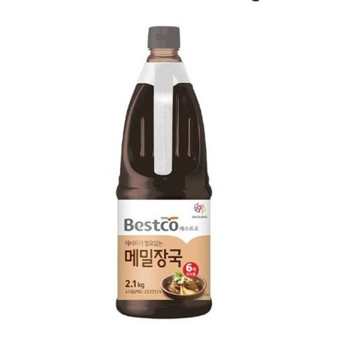 [에이치플러스몰] 베스트코 6배 희석 메밀장국 간편 모밀 육수 2.1kg, 1개