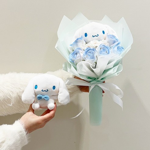 디아펠리즈 산리오 캐릭터 인형 비누꽃다발, 시나모롤 아이스블루, 1개