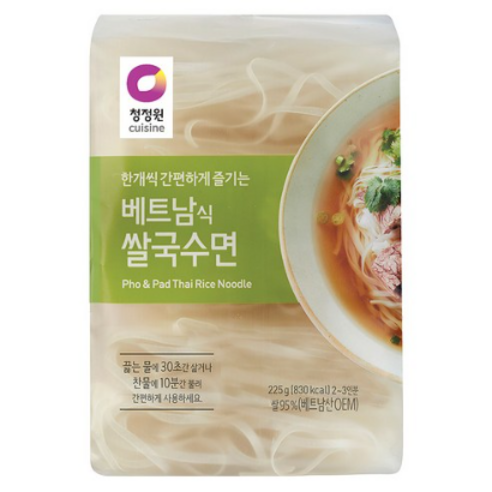 청정원 베트남식 쌀국수면 4mm 1개 225g, 2개