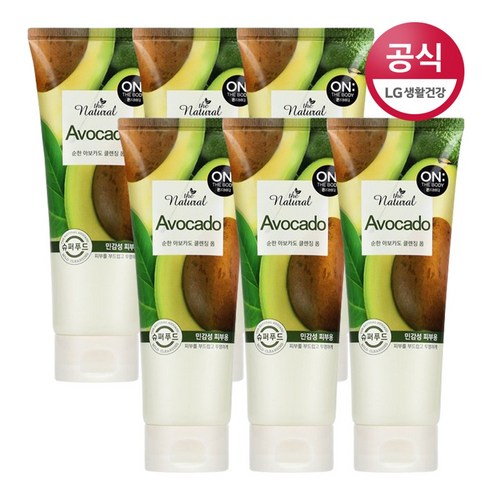 온더바디 더내추럴 순한 아보카도 클렌징폼 200g, 6개