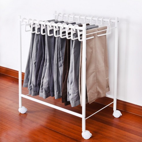 옷장 정리를 예술로 승화시키는 마법, 이동식 바지 행거 미니옷걸이