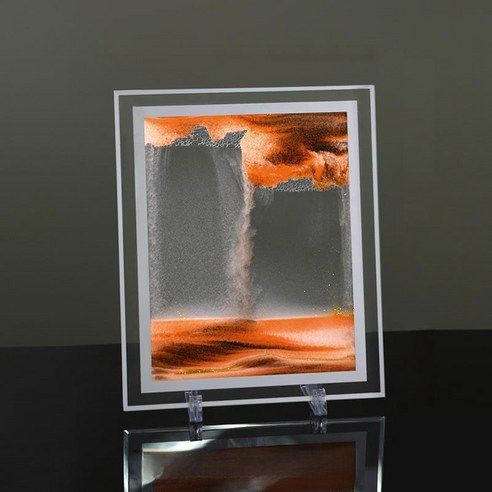 비비드닷 인테리어 액자모래시계 17 x 22 cm, 오렌지