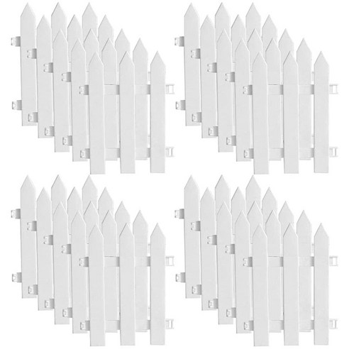 20pcs 피켓 울타리 크리스마스 트리 울타리 장식 정원 잔디 안뜰 울타리 흰색, 보여진 바와 같이, 하나