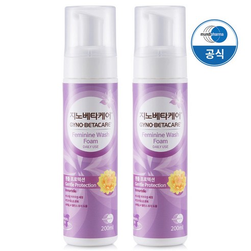 지노베타케어 젠틀프로텍션 여성청결제 폼, 200ml, 2개