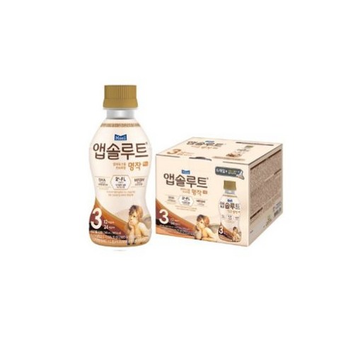 매일유업 앱솔루트 명작 2FL 액상 분유 3단계 240ml x 6입 + 니플 세트, 48개