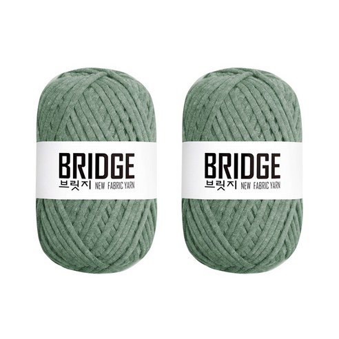 울클럽 브릿지 패브릭얀 뜨개실 80g 2볼 (총 160g), 241 클라우디그린