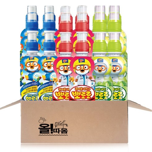 올따옴 어린이음료 뽀로로 3종기획세트 P1호 (밀크6개+딸기6개+샤인머스캣6개), 235ml, 1개