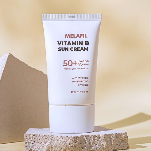 멜라필 비타민B 선크림 백반증선크림 수분 촉촉 썬 50ml, 단품
