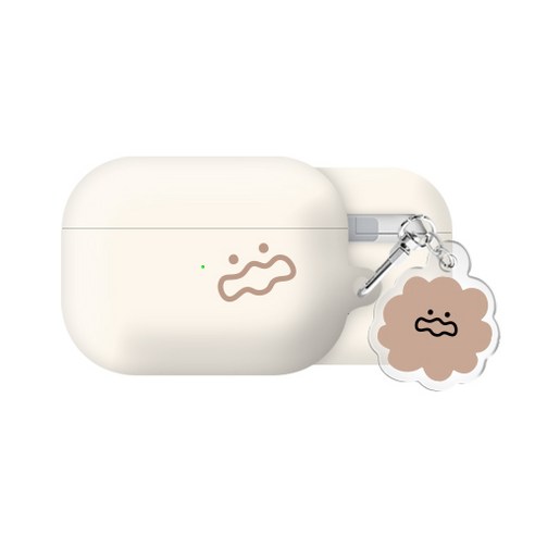 말랑말랑 베이직 에어팟프로2 / 에어팟 3세대 하드 케이스 키링 세트, 겁쟁이, AirPods Pro(2세대)