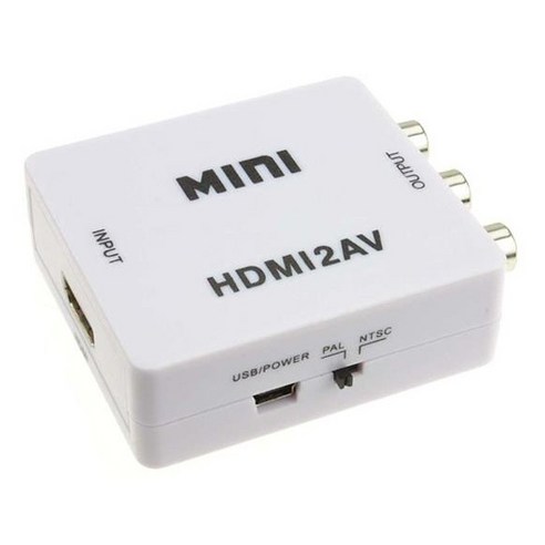 [LANStar] 랜스타 HDMI to AV(3RCA) 컨버터 오디오 지원 [LS-HD2AV] [화이트], 단일 모델명/품번