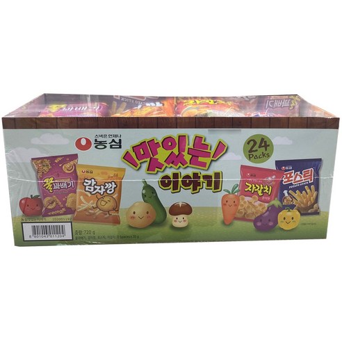 농심 맛있는이야기(24봉) 과자선물세트, 1세트, 꿀꽈배기6개+감자깡6개+포스틱6개+자갈치6개