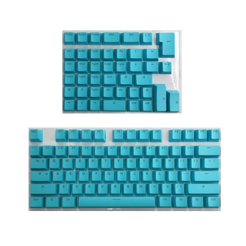 PBT Keycaps 키 캡 미니 기계식 키보드 그리스 방지 DIY 사용자 정의 키 세트 MX, 35x15x2cm., PBT., 파란색