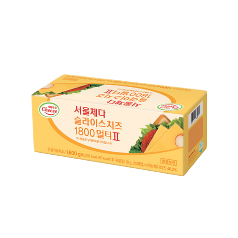 서울우유 체다슬라이스치즈1800 멀티2(200매), 200매