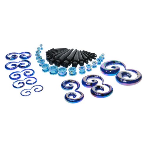 48Pcs 12G-1/2 ''''아크릴 테이퍼 나선형 달팽이 플러그 터널 플러그 이어 게이지 스트레칭 확장기 키트