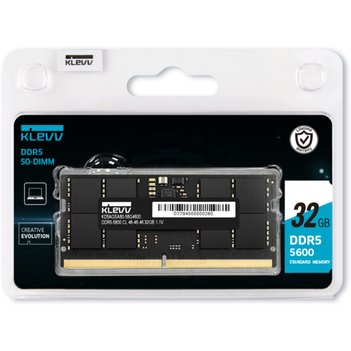 노트북 성능 향상의 새로운 지평: 에센코어 KLEVV DDR5 32GB PC5-44800 CL46 5600MHz 메모리 ddr532g